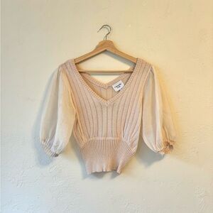 Chriselle Lim puff sleeve sweater top